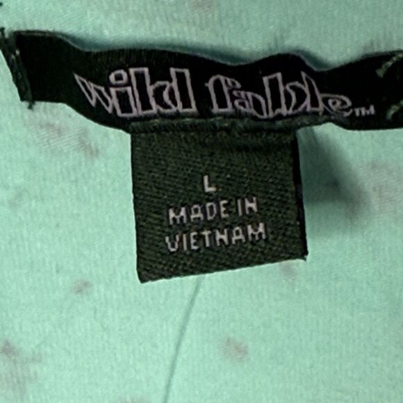 Wild Fable Aqua Mint & Pink Floral Spaghetti Strap Cheeky Bodysuit Size L New! - Picture 6 of 9